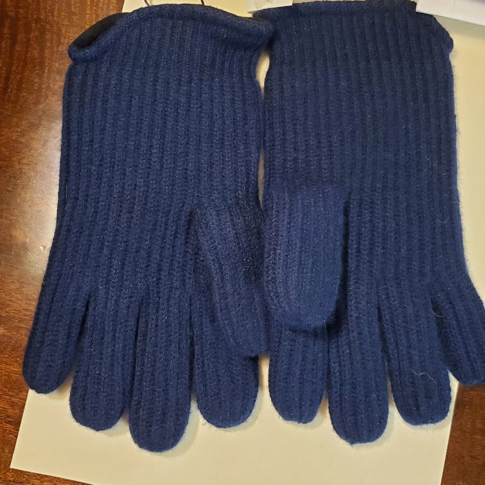 Raffi Men's Cashmere Gloves in Navy - NWT - Picture 6 of 6